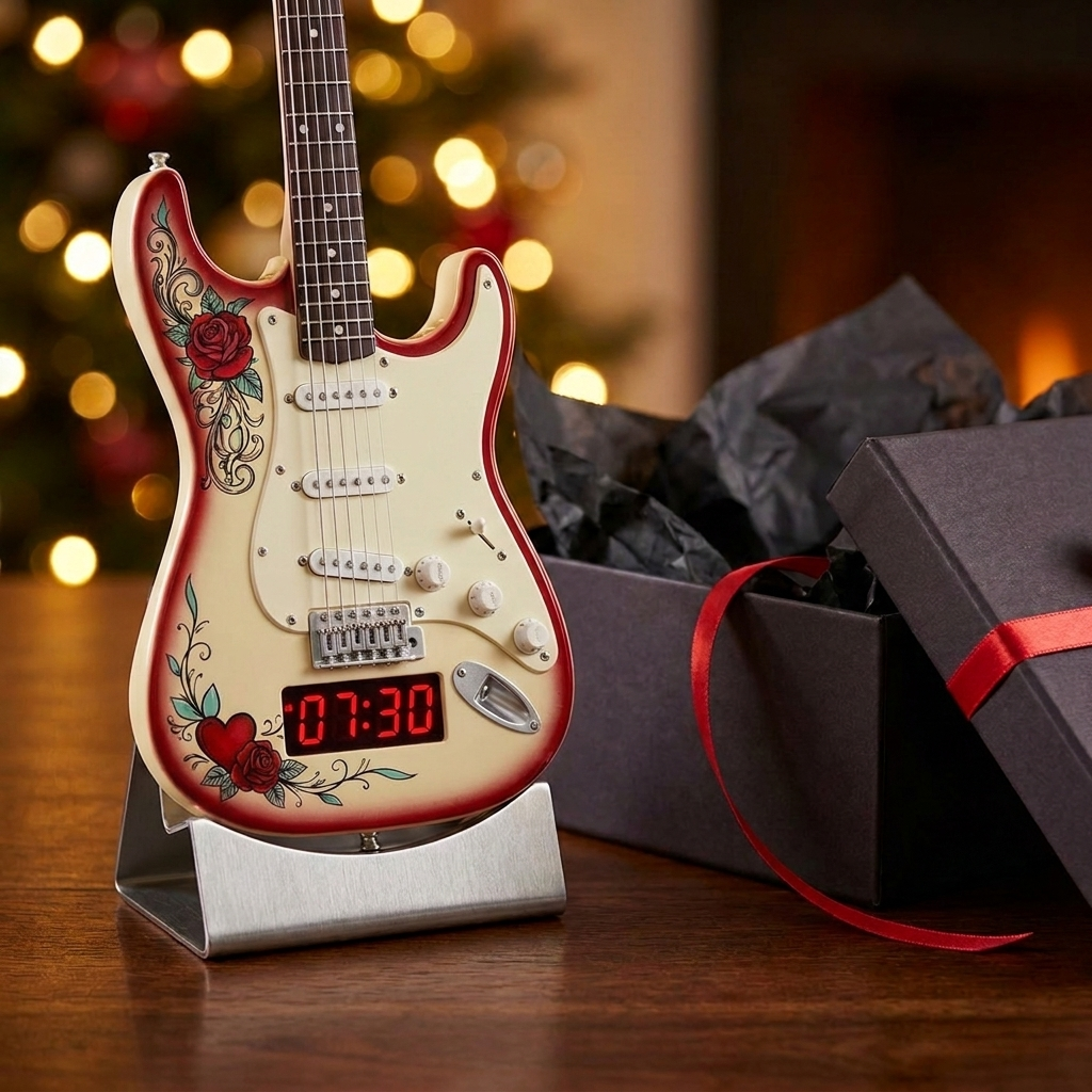 Wake N Roll guitar alarm clock as a gift
